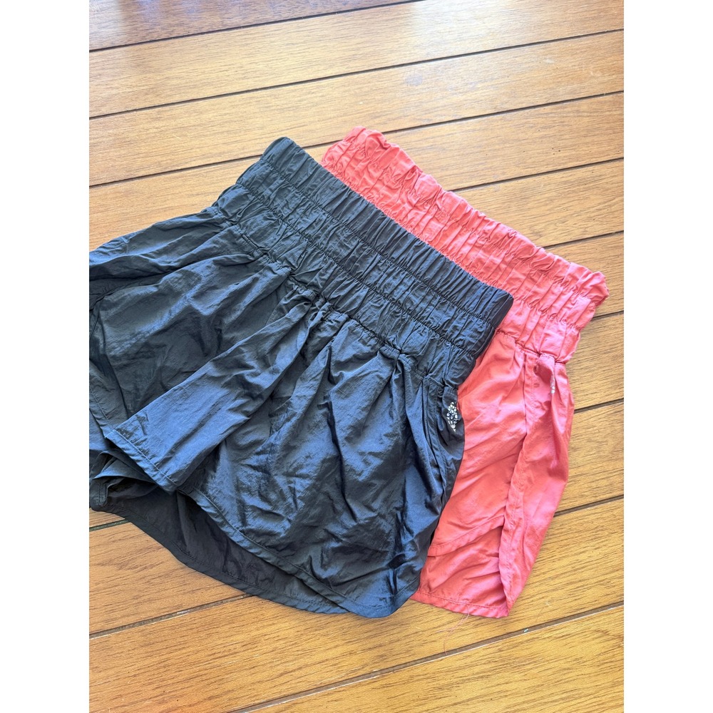 2 Free People FP Movement Way Home Shorts Bundle Black Coral Pink Size Medium